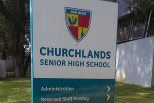 Churchlands Senior High School Pylon Sign