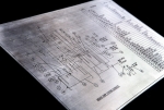 Etched schematic on stainless steel. Image 2
