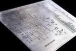 Etched schematic on stainless steel. Image 4